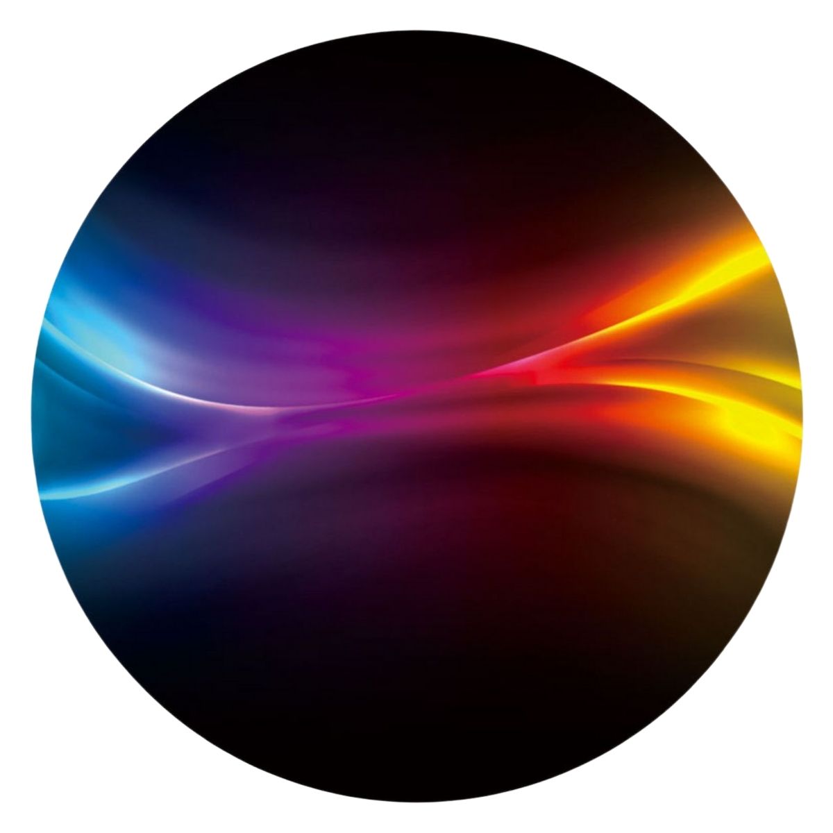 Herní podložka pod židli s LED – Hexa koule modrá, průměr 120 cm, tloušťka 4 mm